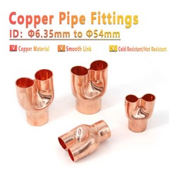 Tee Y Type Copper Fitting Welding Joint Split Union Intersection 6.35mm~54mm
