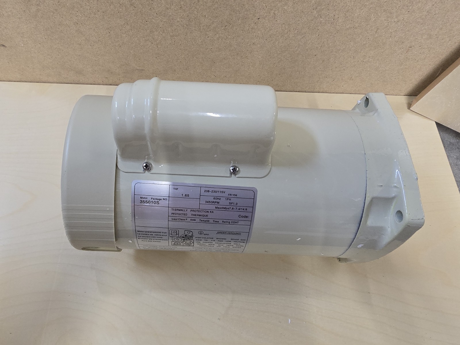 355010S Pool Pump Motor 115/208-230 Volts 1 Speed for WhisperFlo WFE-4 & WFE-26 gallery