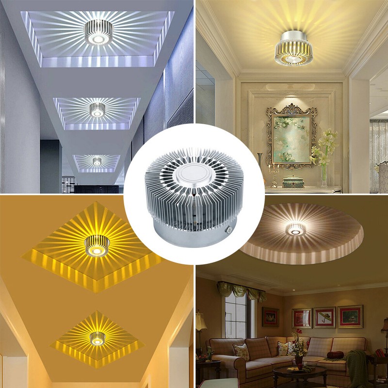 2PC 3W Modern LED Wall Ceiling Light Sconce RGB Lighting Fixture Decor Lamp NEW gallery