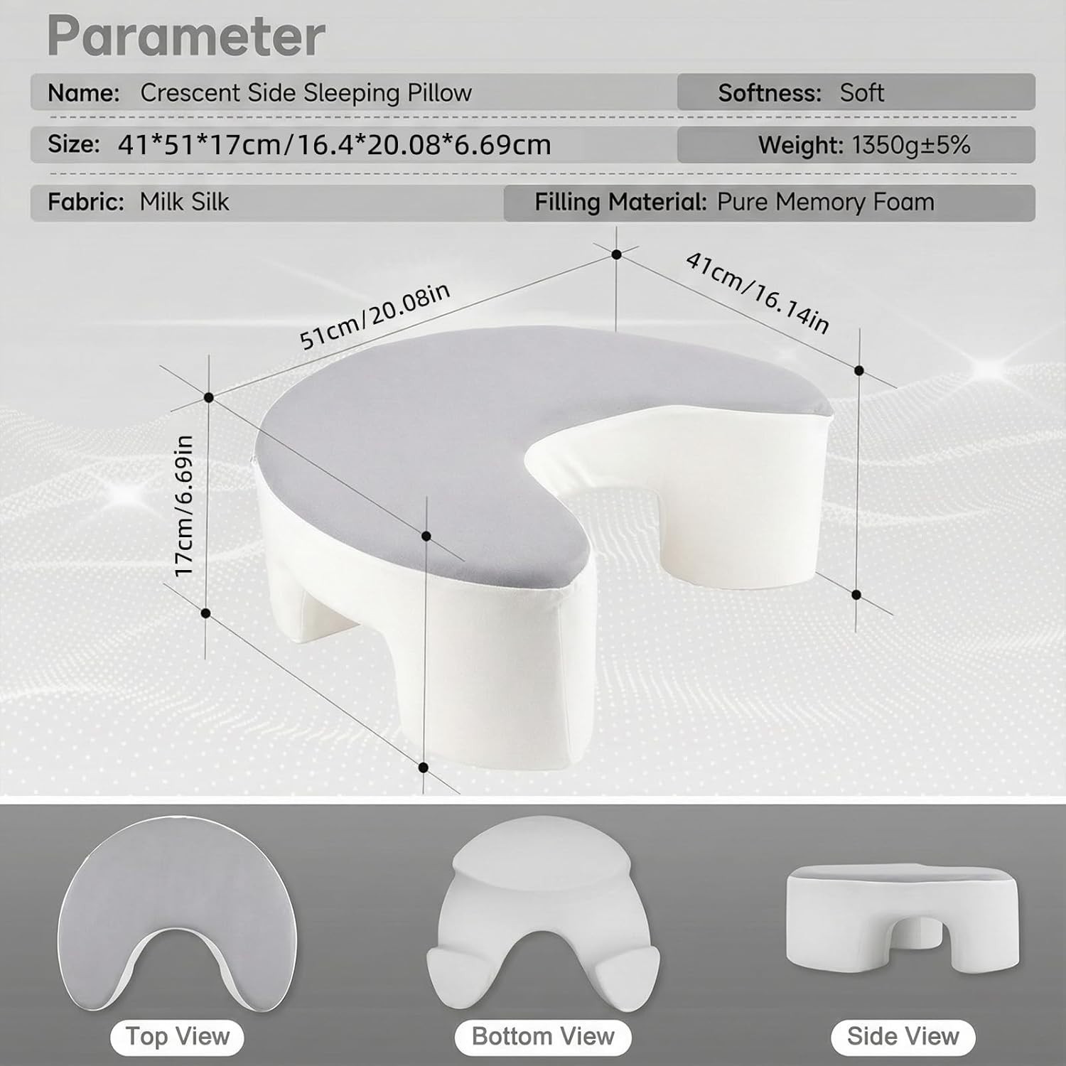 Side Sleeper Pillow with Arm Hole, Upgraded Shoulder Relief System for Neck Pain gallery