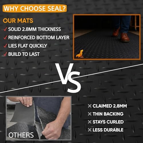 4 x 6 FT Premium Garage Floor Mat, Solid 2.8mm Thick Lay 72"L x 48"W x 0.1"Th gallery