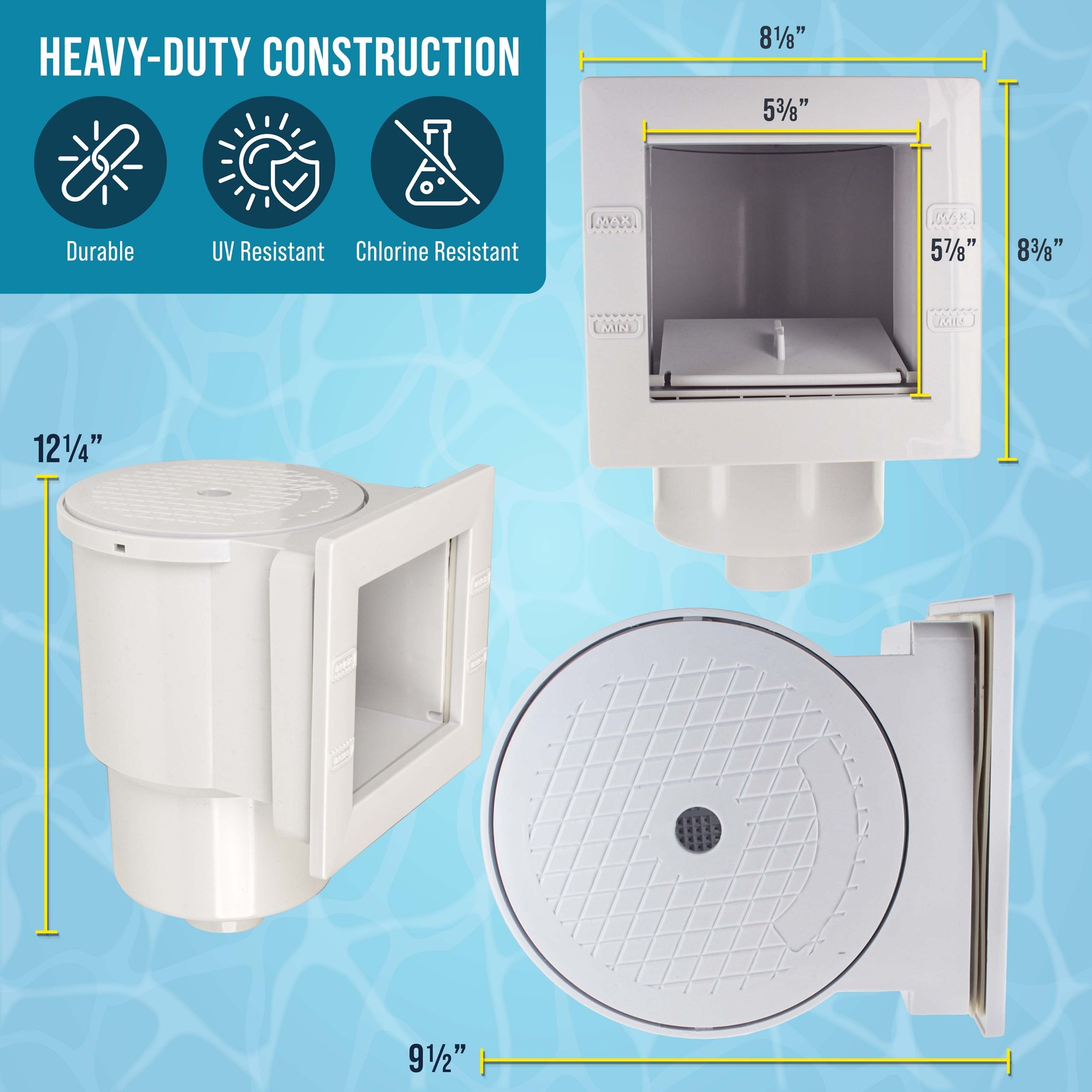 U.S. Pool Supply Standard Pool Skimmer Kit Above Ground Thru-Wall Kit gallery