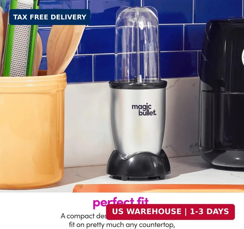 Magic Bullet Blender, Small, Silver, 11 Piece Set gallery