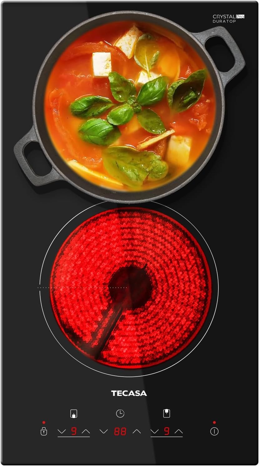 TECASA 2 Burners Built-in Electric Cooktop 3000W Hard Wire (No Plug) 12 Inch gallery