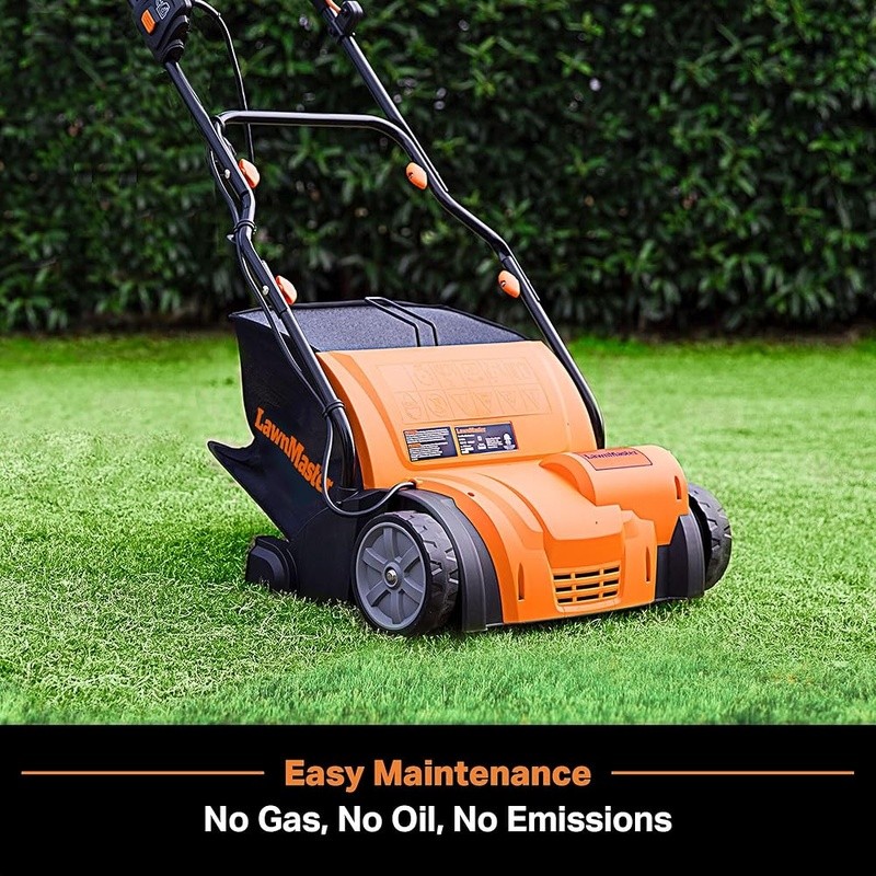 2 in 1 Lawn Dethatcher & Aerator 3700 RPM 14 Inch Cutting Width Easy Maintenance gallery