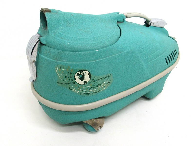 Interstate Compact Electra Cor 0-6 Anniversary Model MCM Vacuum - Turquoise gallery