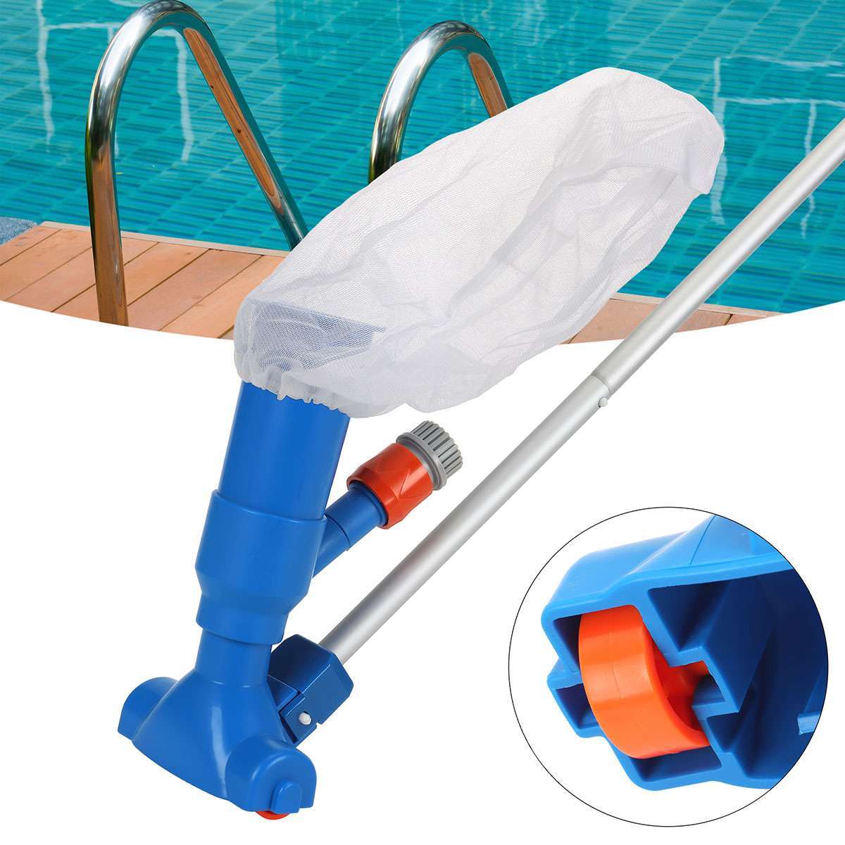 Handheld Vacuum Swimming Pool Jet Cleaner 5Section Pole Ground Spa Pond Fountain gallery