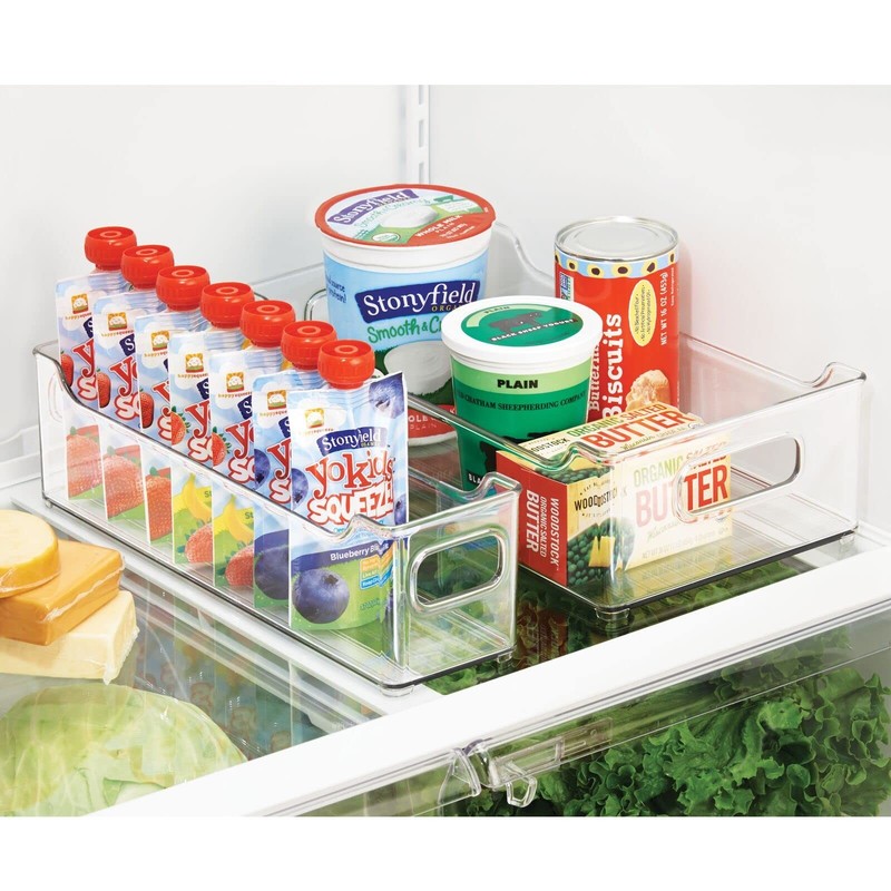 mDesign Wide Plastic Kitchen Storage Container Bins with Handles -Organization gallery