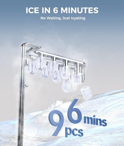 Ecozy Countertop Ice Maker Portable Self-Cleaning 9-Bullet Ice Cubes 6 Mins gallery