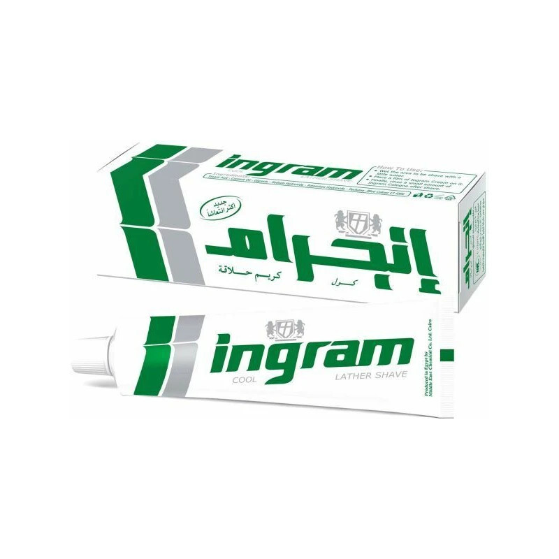 Ingram Extra Cool Lather Brush Shaving Cream/Gel/Foam~Smooth Shave Skin~60g/Tube