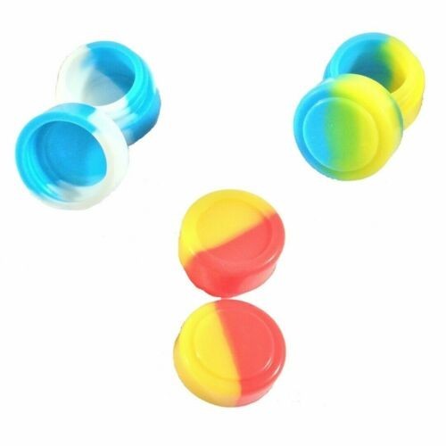 2ml Silicone Container Jar Multi Color Round Non-Stick Wholesale Lot 50 Pcs gallery