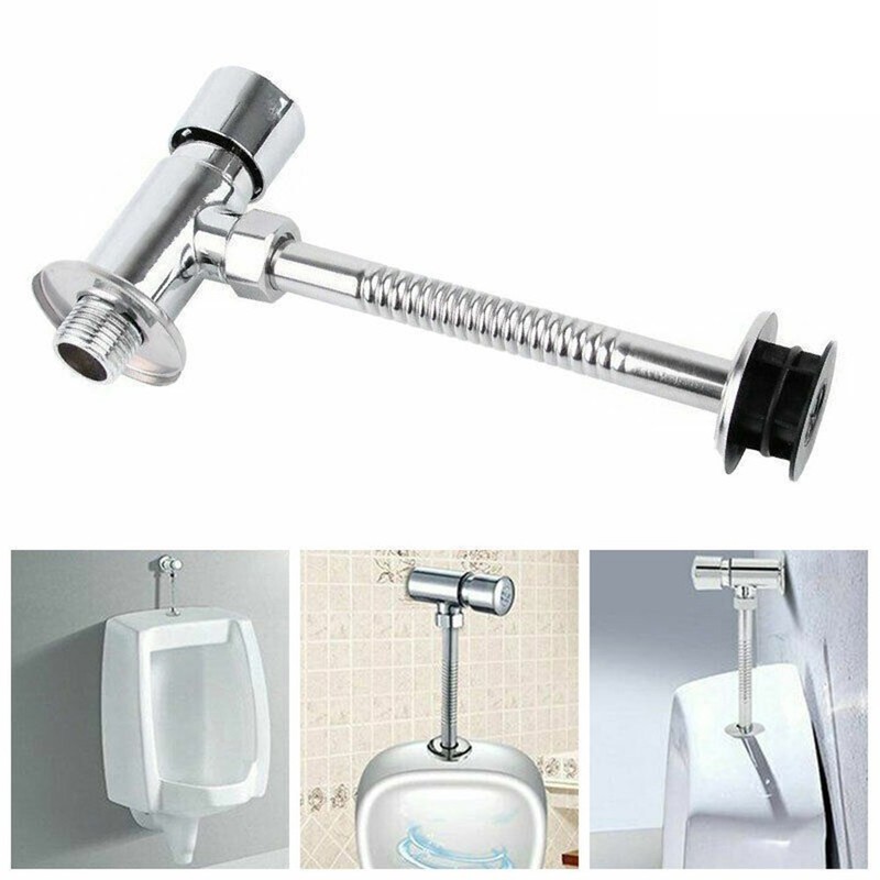 1x Urinal Toilet Flush Valve Button Type Manual Delay Automatic Shutoff New gallery
