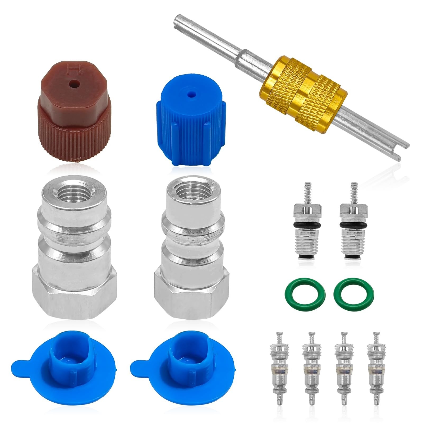 R12 to R134A Conversion kit, AC Retrofit Fitting Adapter Kit,R12 R22 to R134A Hi gallery