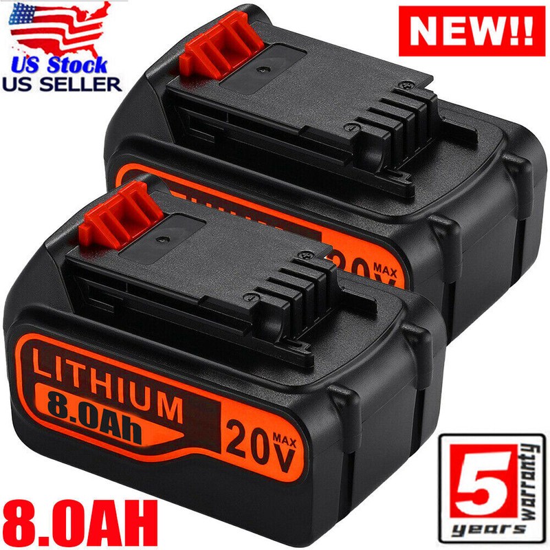 Pack 8.0Ah 20Volt LB2X4020 Battery FOR Black&Decker 20V MAX Lithium LBXR20 LBX20 gallery