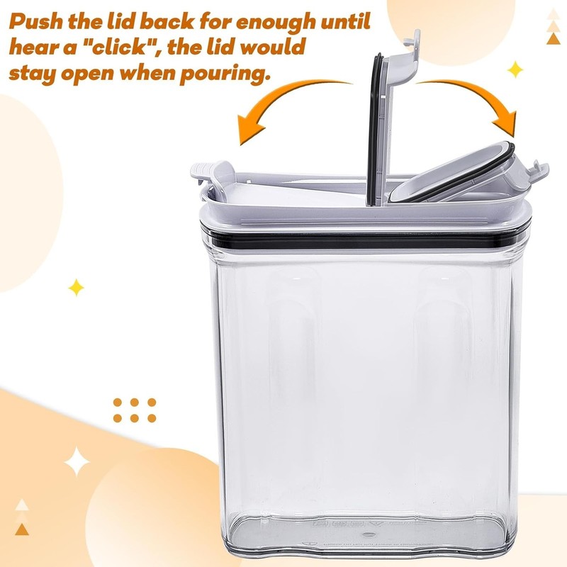 Cereal Containers Storage Set, Airtight Food Storage Container with Lid 4L/13... gallery