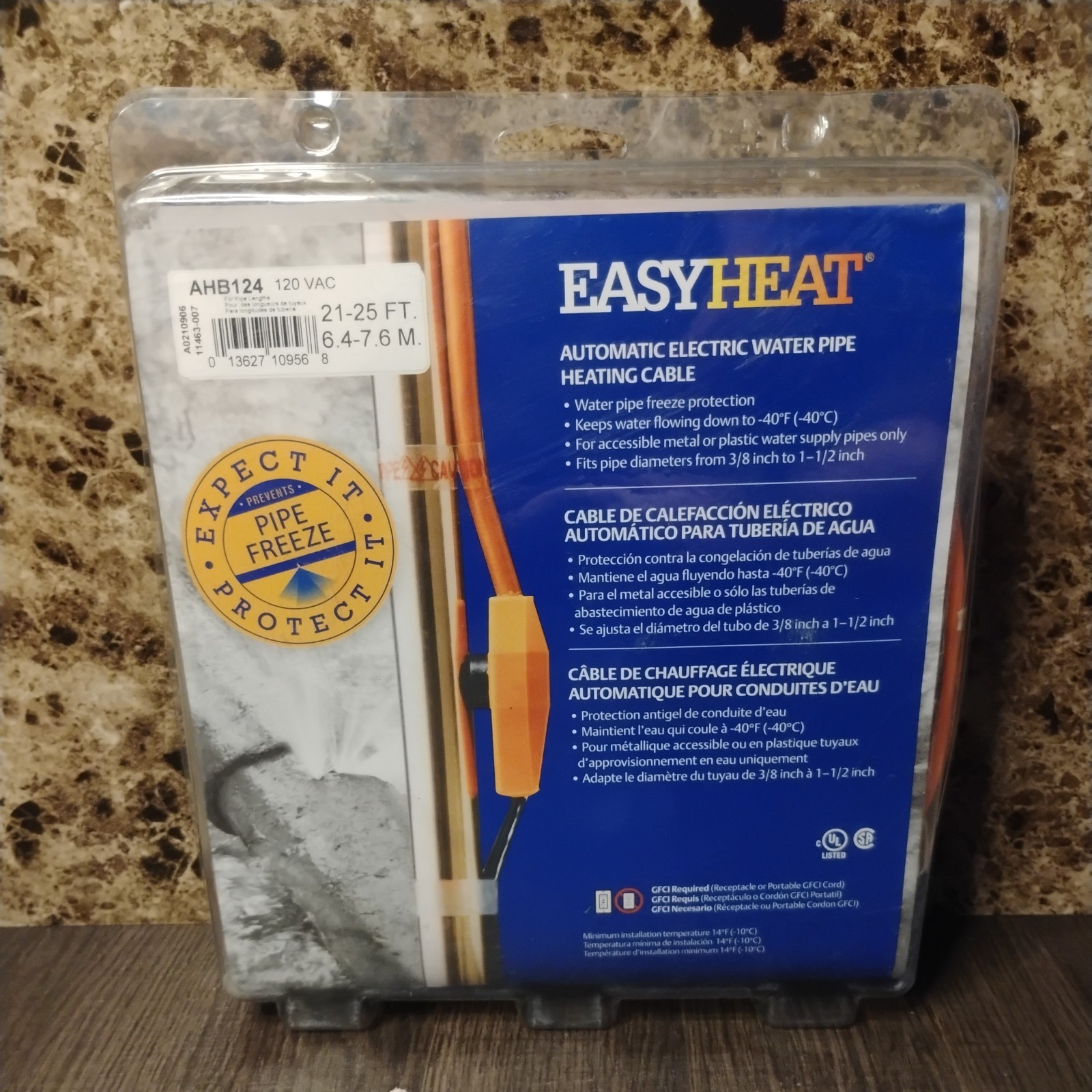 NEW EasyHeat 21-25 FT Automatic Electric Water Pipe Heating Cable AHB124 gallery