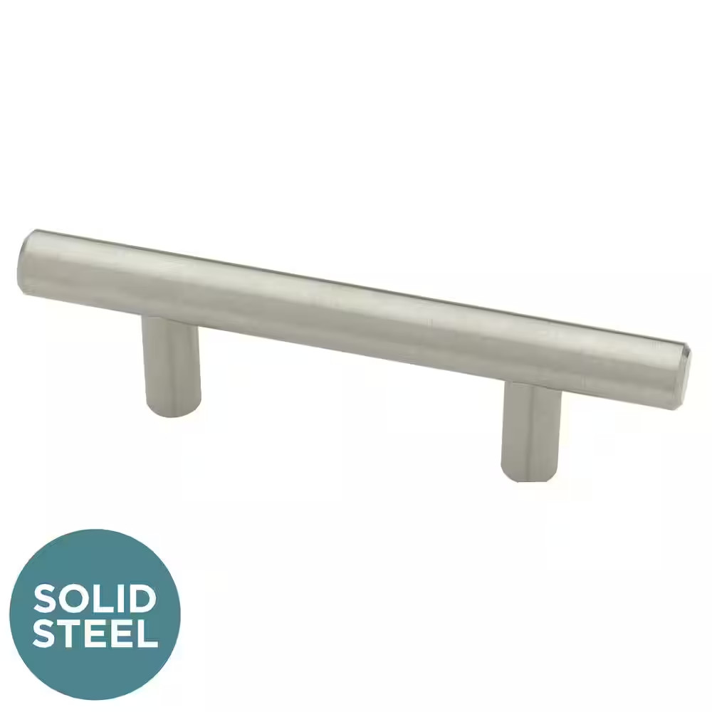 Solid Bar 5-1/16 In. (128 Mm) Modern Cabinet Drawer Bar Pull in Stainless Steel gallery
