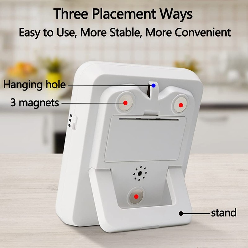 Digital Dual Kitchen Timer 3 Channels with Loud Alarm and Flashing Light gallery