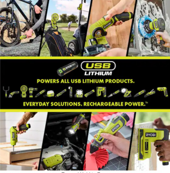 RYOBI USB Lithium 2AH Rechargeable Battery - FVB02 - ** OPEN BOX * TESTED ** gallery