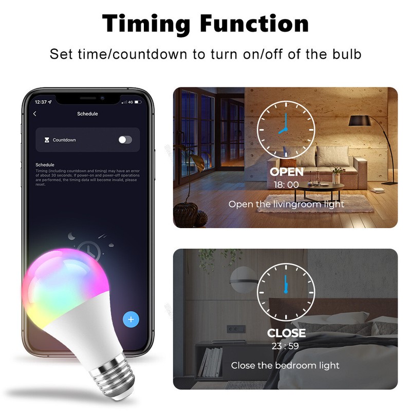 Smart Life LED E27 Bulb Dimmable APP Remote Control For Google Home Alexa gallery