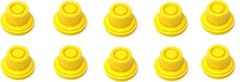 10 Pack Replacement YELLOW SPOUT CAPS Top Hat Style fits # 900302 Yellow