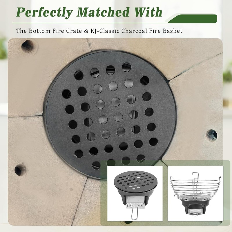 Durable Cast Iron Ash Can with Stainless Steel Drawer for Outdoor Grilling gallery