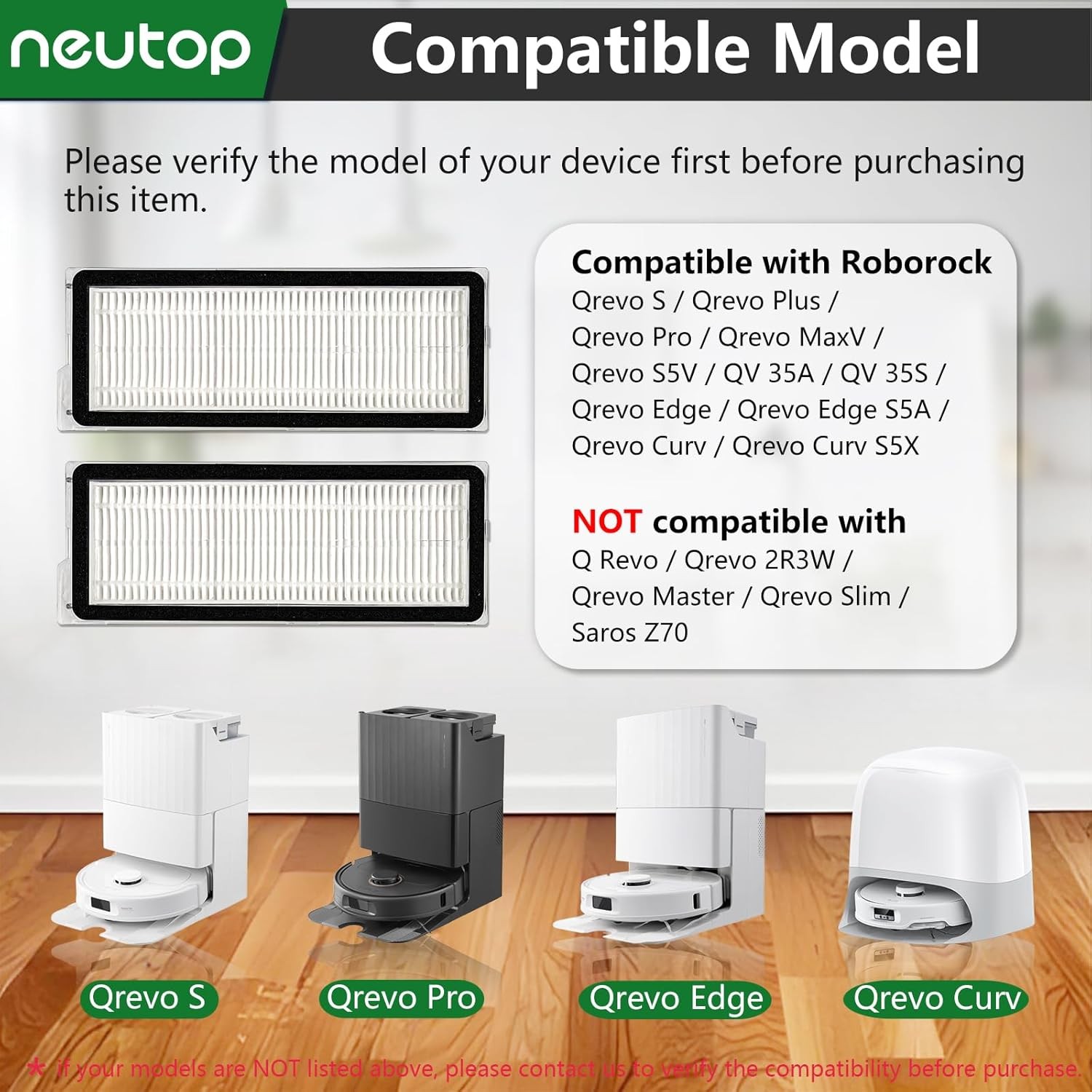 Replacement Filters Compatible with Roborock Qrevo S Qrevo Plus Qrevo Pro Qrevo gallery