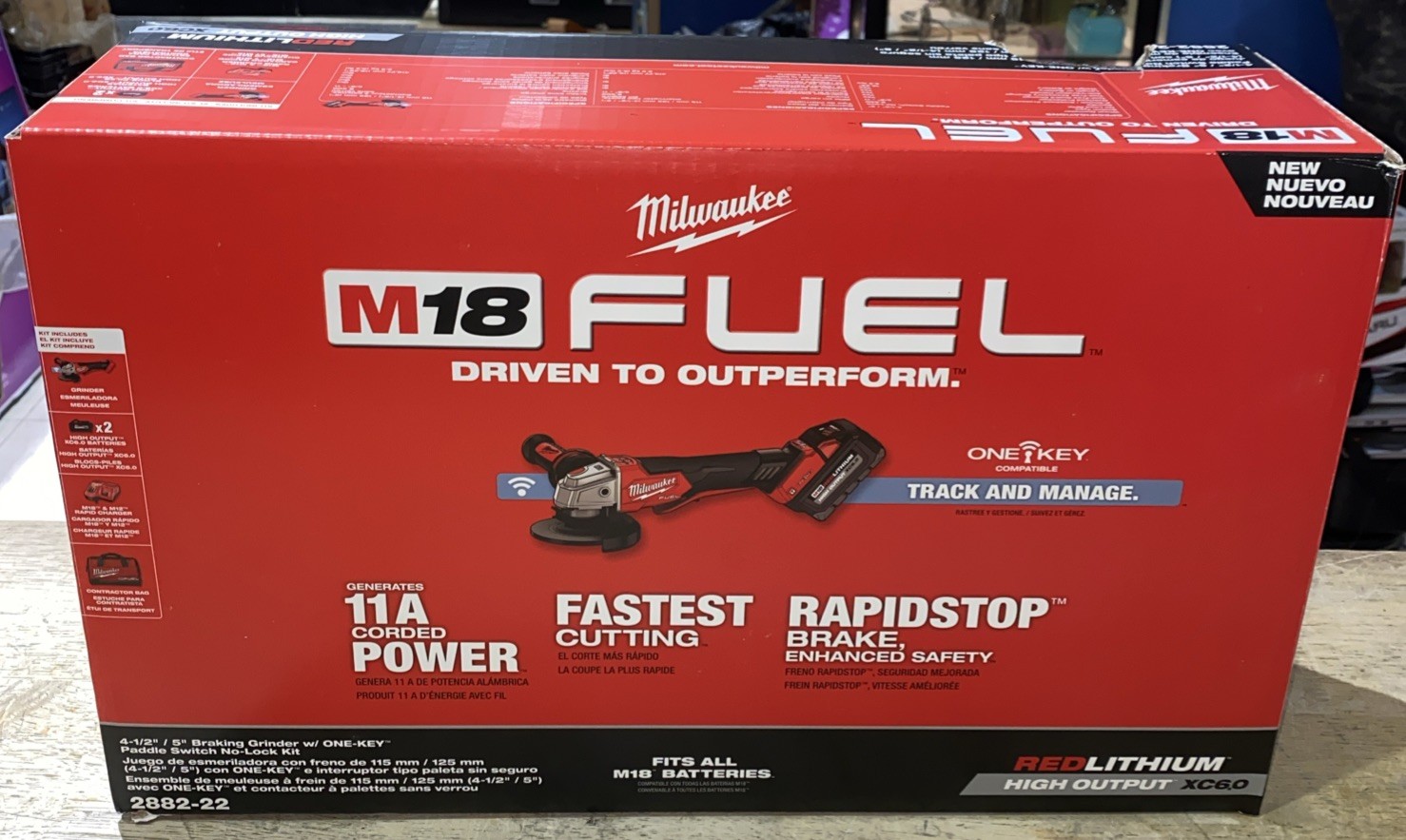 Milwaukee Tool 2882-22 M18 Fuel 4-1/2 In. / 5 In. Braking Grinder With One-Key gallery