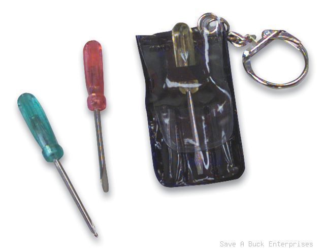 12 TOTAL 3-pc tool keychain construction screwdriver set (1 dozen) gallery