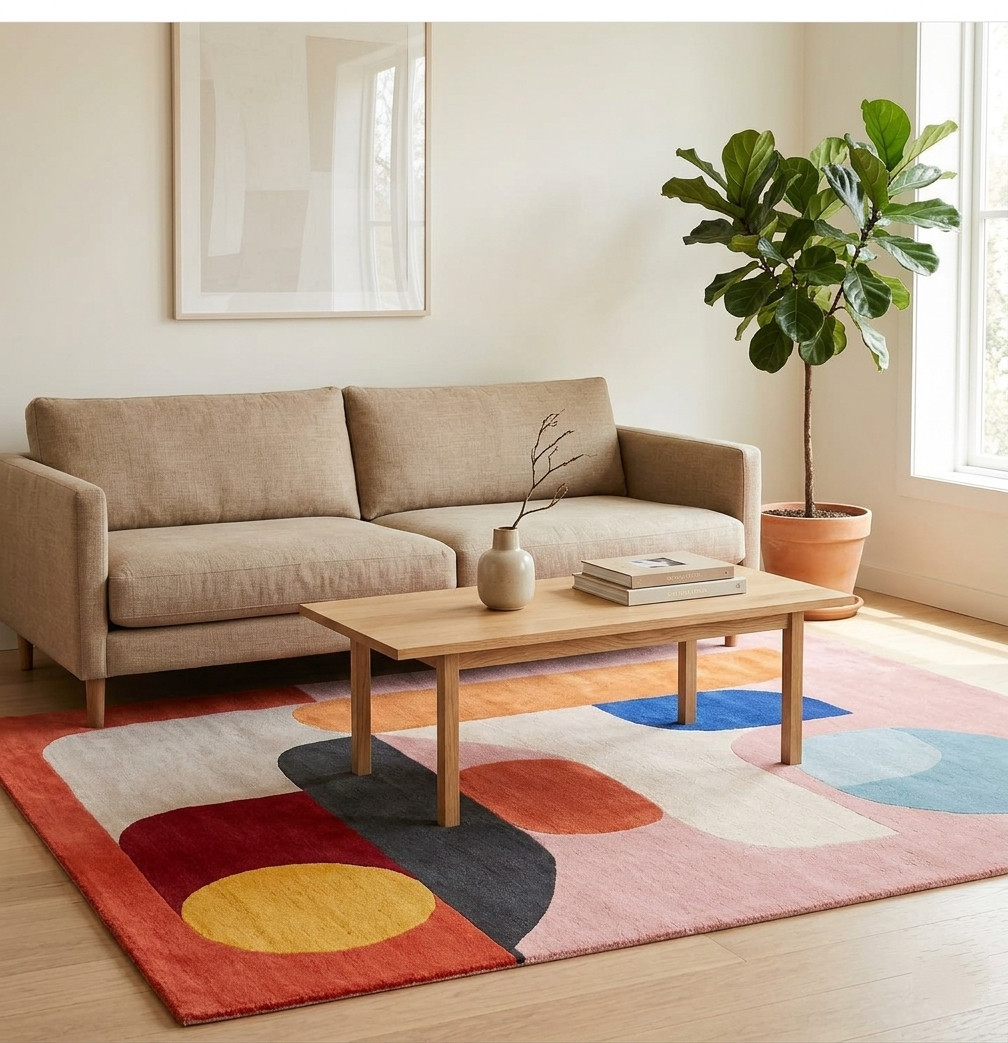 Designer Modern Hand-Tufted 100% Wool Area Rug Luxury Carpet for Home Décor Gift gallery