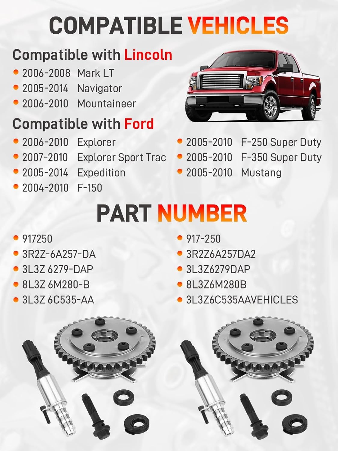 Variable Camshaft Timing Cam Phaser Kit for Ford 4.6 5.4 gallery