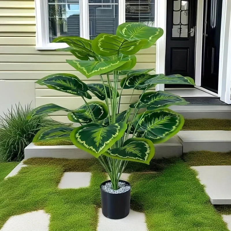 24 Leaves Giant Artificial Plant Tree Indoor Outdoor All Season Home Party Decor gallery