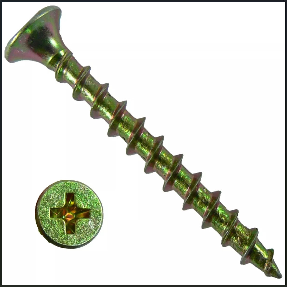 #6 X 2'' 5LBS Tub Multi-Purpose Yellow Zinc Drywall Screw Phillips gallery