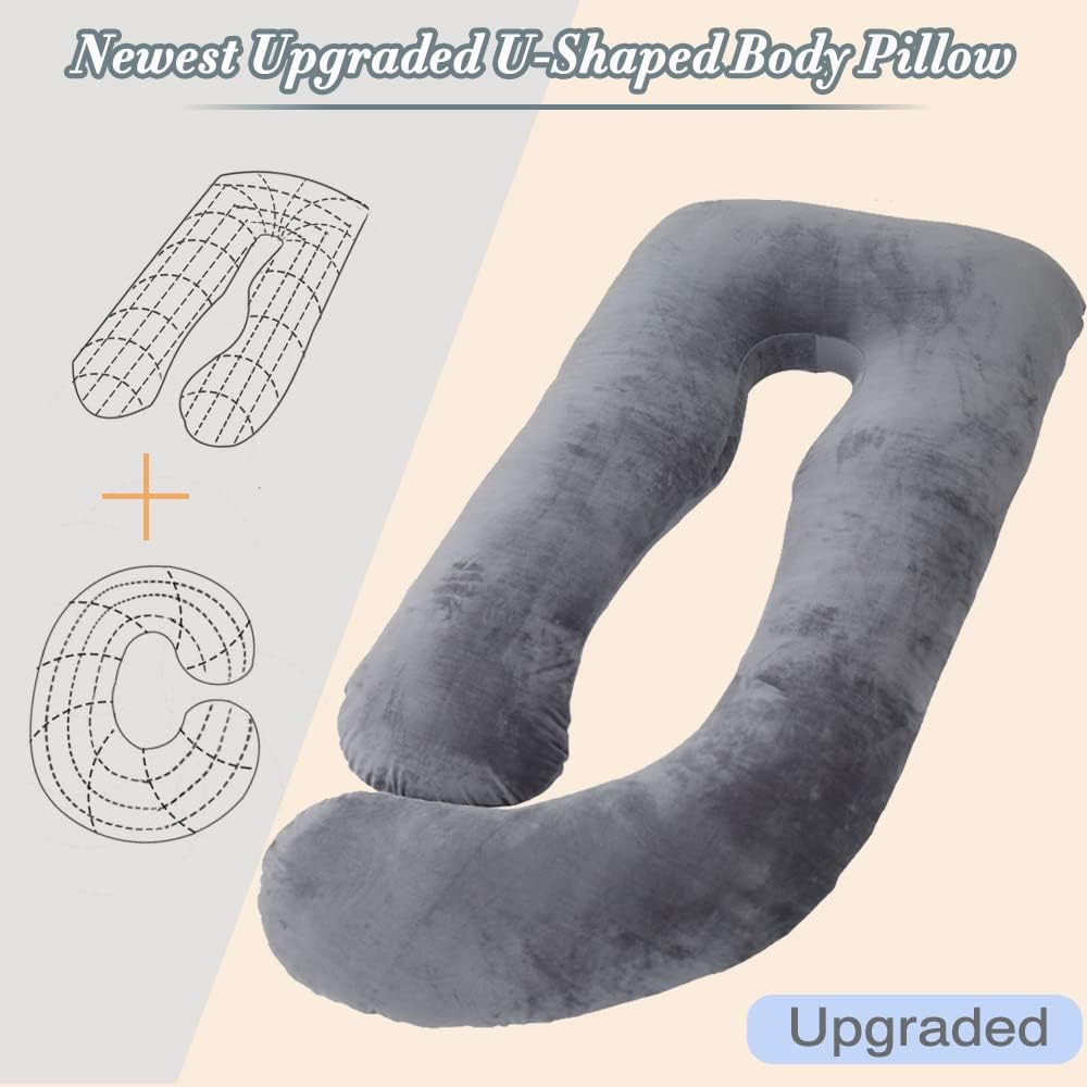 60 Inch Pregnancy Pillow for Sleeping, Extra Large U Shaped Body Pillow, Materni gallery