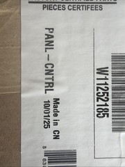 WHIRLPOOL PANEL-CONTROL MICROWAVE W11252185/OEM/BRAND NEW