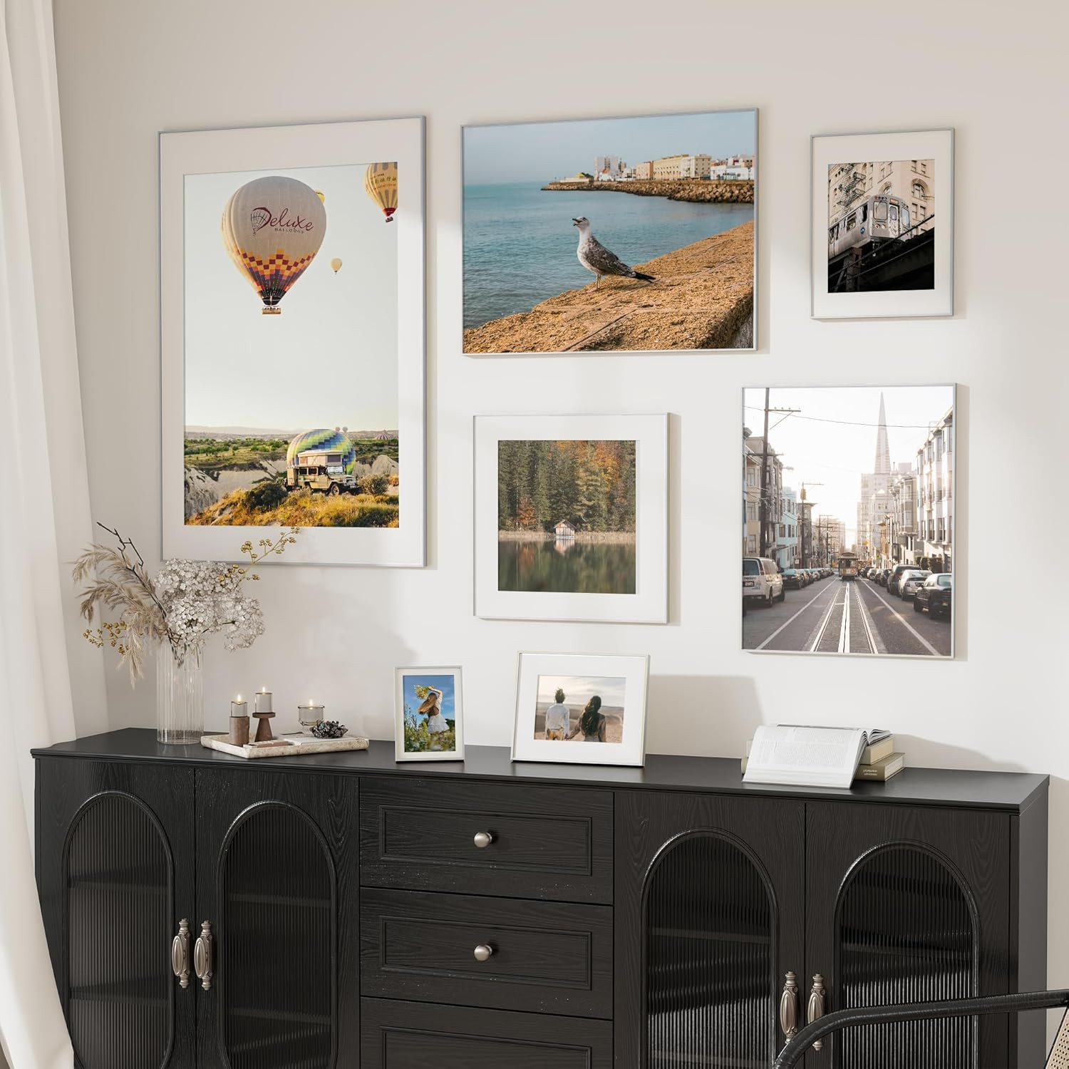 16X20 Silver Picture Frame, High-End Aluminum Silver Photo Frame 16X20 with Mat gallery