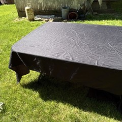 Black polyester rectangular tablecloth 72×120