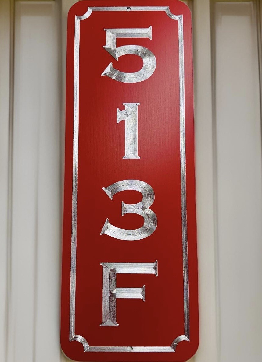 Engraved Personalized Custom House Home Number Street Address Metal 14x5 Sign gallery