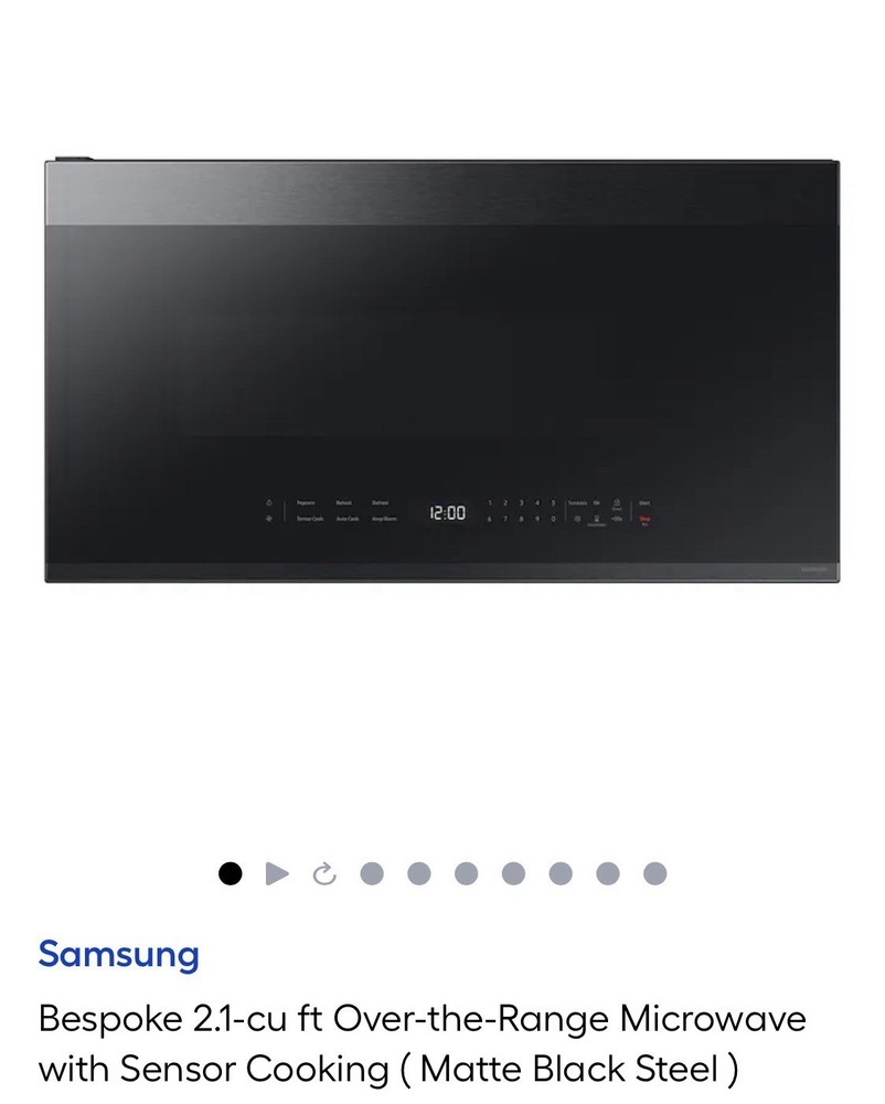 samsung bespoke over the range microwave 2.1 Cu Ft 1000 Watts - STAINLESS STEEL