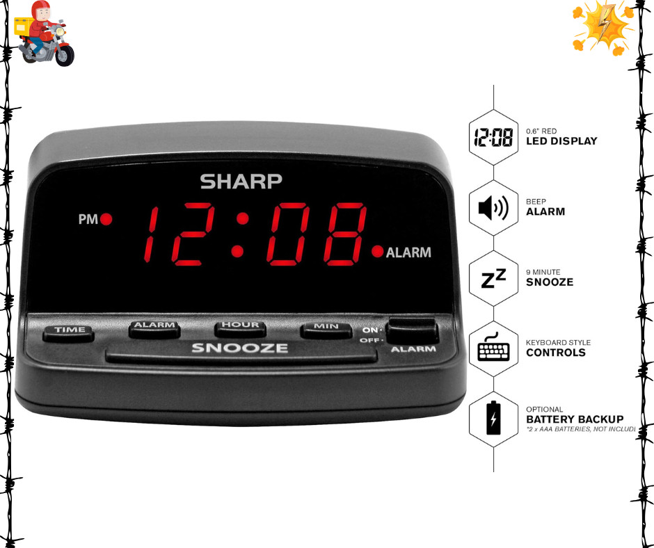 Super Extremely Extra Loud Alarm Clock for Very Heavy Sleeper Battery Backup NEW gallery