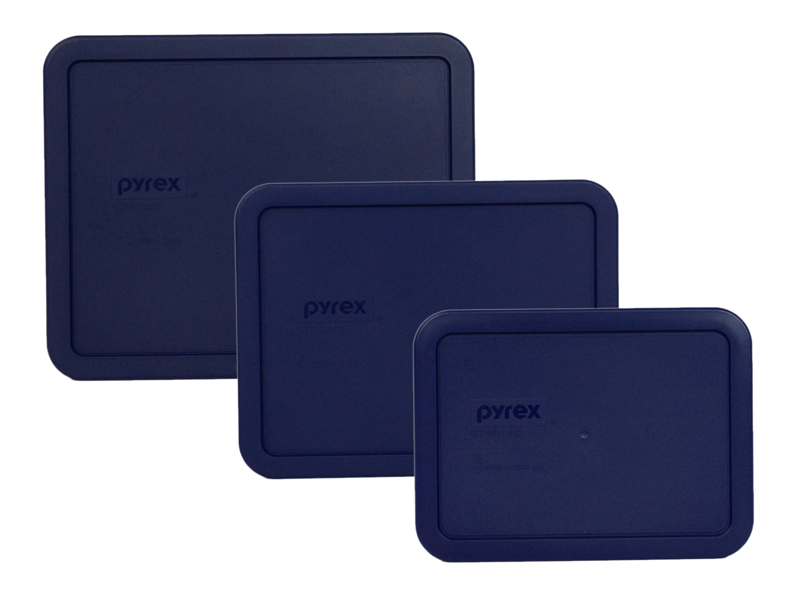 Pyrex 7212-PC 7211-PC 7210-PC Blue Replacement Storage Lid 3PK for Glass Dish gallery