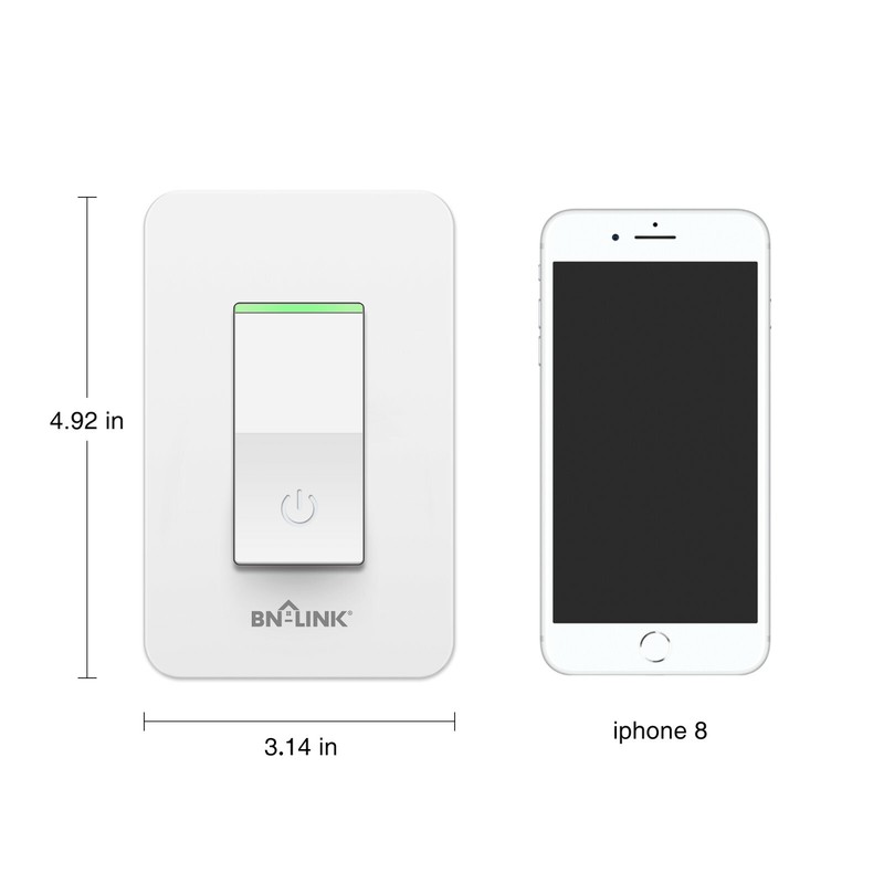BN-LINK WIFI Smart In Wall Light Switch ON-OFF-ON works with Alexa/Google Home gallery
