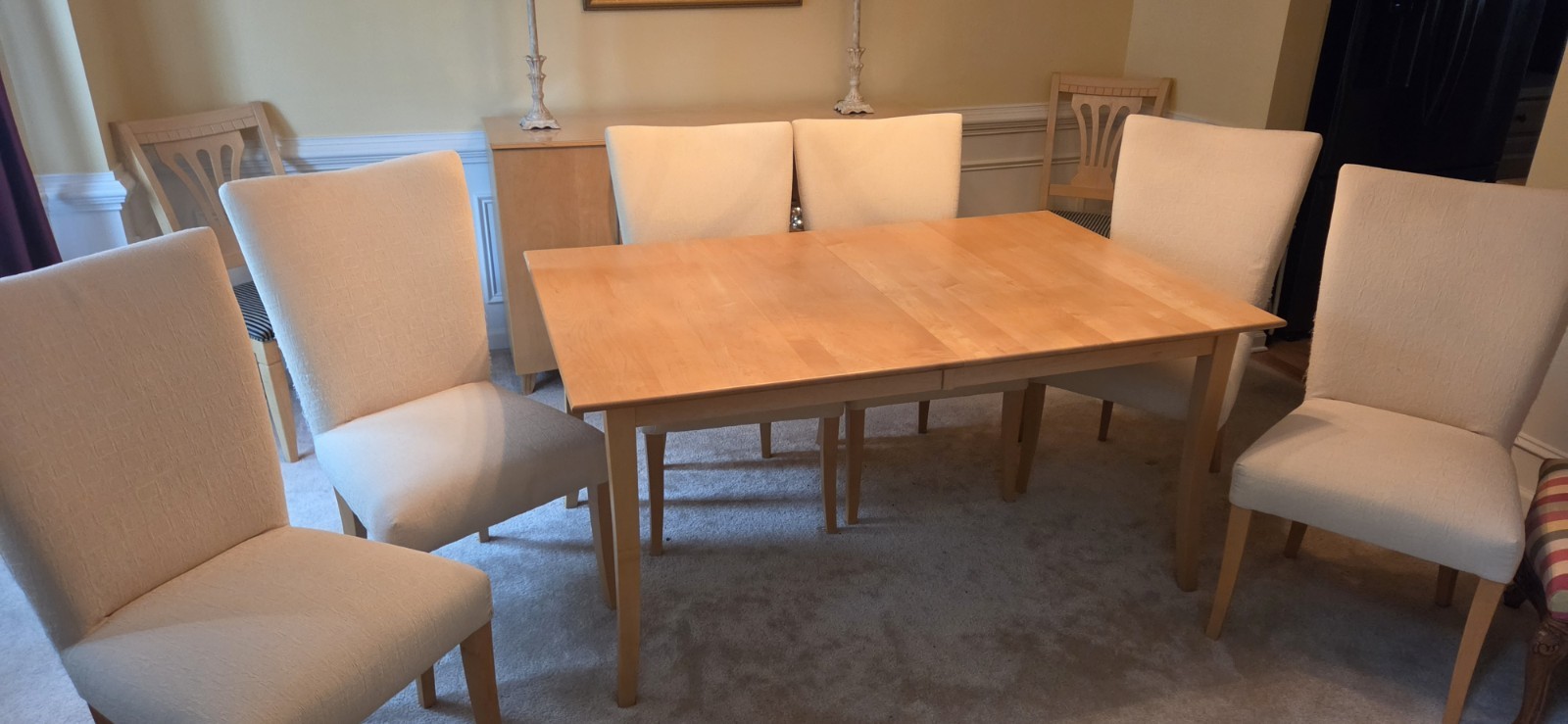 8 Piece Maple Dining Room SET, The Set also Includes 1 Leaf $350 gallery
