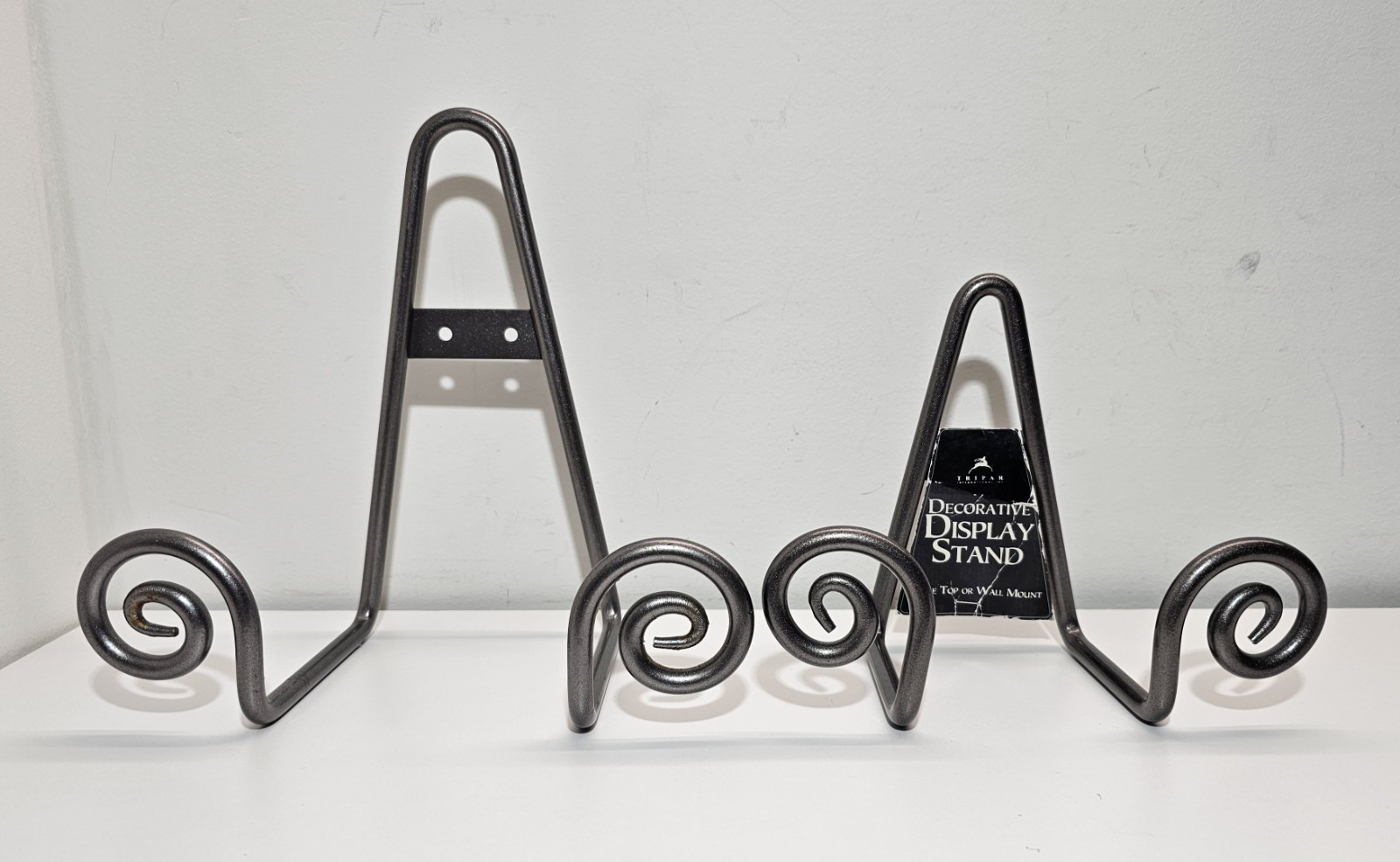 Metal Tripar Decorative Display Stand Tabletop Or Wall Mount *Set Of 2* gallery