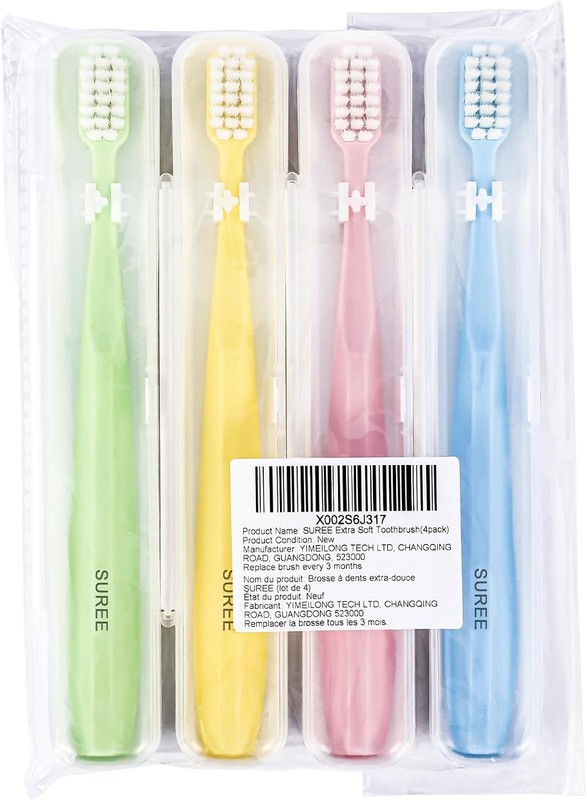 Extra Soft Toothbrush for Sensitive Teeth, Upgraded 10000 Ultra Soft Bristles gallery