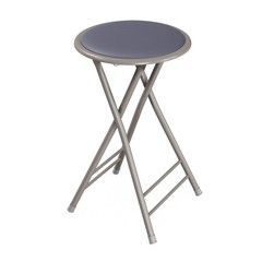 Lavish Home Folding Stool – Backless 24-Inch with 225lb 24 Inch, Grey