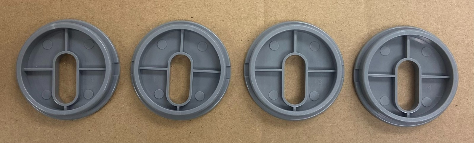 Deck Jet (J Style) Cap Gray Round SET OF FOUR (compare to 25597-001-020) gallery