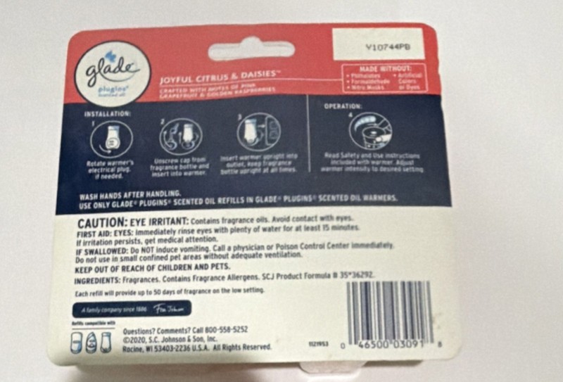 Glade PlugIns Odor Eliminator Oil Refills Joyful Citrus & Daisies 5 Pack gallery