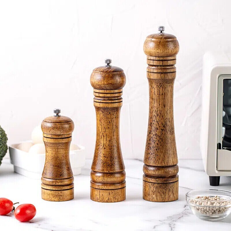 Kitchen Tools Cooking Pepper Grinder Hand Movement Wood Pepper Mill gallery