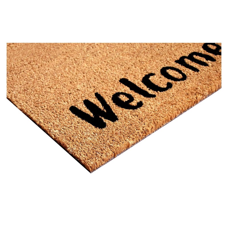 Durable 2x3 Rectangular Coir Kitty Korner Rug with Vinyl Backing for All Seasons gallery
